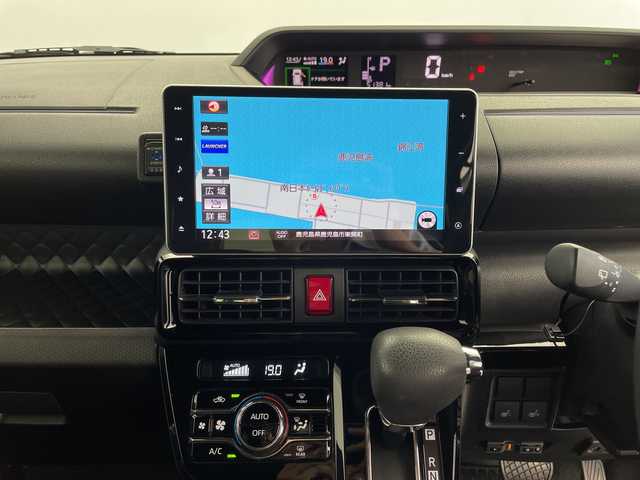 ダイハツ タント カスタム X スタイルセレクション 鹿児島県 2021(令3)年 5.2万km パールブラック ワンオーナー/純正9型ナビ/（AM/FM/CD/DVD/Bluetooth/フルセグ）/パノラミックビューモニター/両側パワースライドドア/前後ドライブレコーダー/シートヒーター/ETC/HDMI/ハーフレザーシート/純正フロアマット/純正AW14インチ/運転席ロングスライドシート/衝突被害軽減ブレーキ/レーンキープアシスト/オートライト/LEDヘッドライト