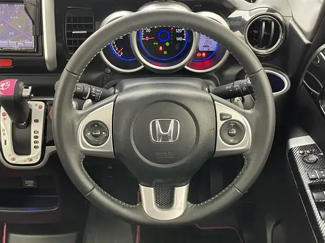 ホンダ Ｎ ＢＯＸ カスタム G ターボ Lパッケージ 愛知県 2015(平27)年 6.9万km スマートブラック 社外ナビ　両側パワスラ　バックカメラ　パドルシフト　禁煙車　フルセグ　DVD　ハーフレザー　クルコン　HIDオートライト　フォグランプ　ETC　純正フロアマット　Bluetooth　ECON　純正１５型AW　プッシュスタート　スマートキー