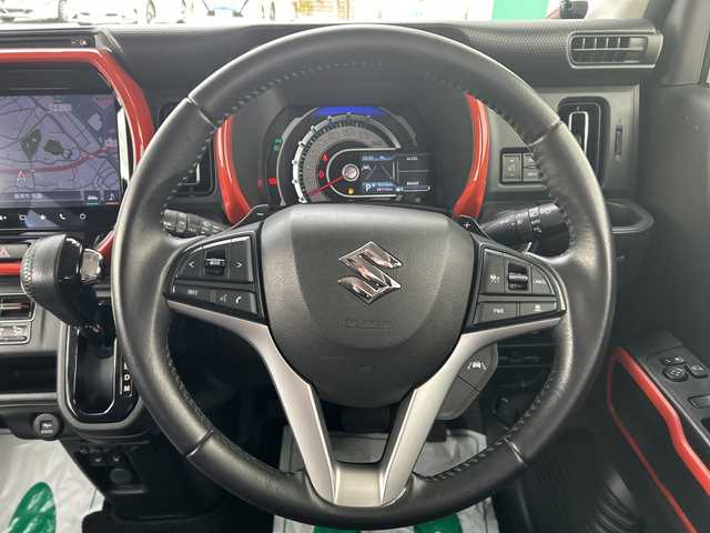 スズキ ハスラー HYBRID X ターボ 福岡県 2020(令2)年 4.7万km バーミリオンオレンジ/ガンメタリック2トーン メーカーオプション9インチナビ/（DISC/フルセグ/AM/FM/Bluetooth//USB/iPod/SmartphoneLink）/アラウンドビューモニター/ビルドインETC/前後ドライブレコーダー/デュアルカメラブレーキサポート/横滑り防止装置/レーンキープアシスト/クリアランスソナー/LEDヘッドライト/フォグランプ/クルーズコントロール/パドルシフト/ステアリングスイッチ/D/N席シートヒーター/レザー調シートカバー/電動格納ミラー/ドアバイザー