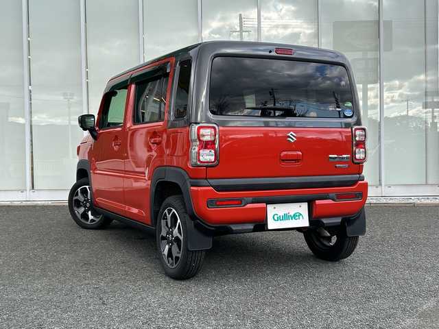 スズキ ハスラー HYBRID X ターボ 福岡県 2020(令2)年 4.7万km バーミリオンオレンジ/ガンメタリック2トーン メーカーオプション9インチナビ/（DISC/フルセグ/AM/FM/Bluetooth//USB/iPod/SmartphoneLink）/アラウンドビューモニター/ビルドインETC/前後ドライブレコーダー/デュアルカメラブレーキサポート/横滑り防止装置/レーンキープアシスト/クリアランスソナー/LEDヘッドライト/フォグランプ/クルーズコントロール/パドルシフト/ステアリングスイッチ/D/N席シートヒーター/レザー調シートカバー/電動格納ミラー/ドアバイザー