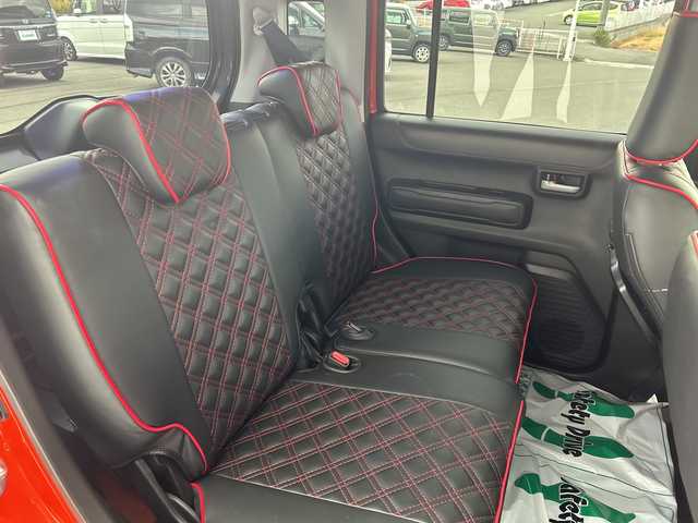 スズキ ハスラー HYBRID X ターボ 福岡県 2020(令2)年 4.7万km バーミリオンオレンジ/ガンメタリック2トーン メーカーオプション9インチナビ/（DISC/フルセグ/AM/FM/Bluetooth//USB/iPod/SmartphoneLink）/アラウンドビューモニター/ビルドインETC/前後ドライブレコーダー/デュアルカメラブレーキサポート/横滑り防止装置/レーンキープアシスト/クリアランスソナー/LEDヘッドライト/フォグランプ/クルーズコントロール/パドルシフト/ステアリングスイッチ/D/N席シートヒーター/レザー調シートカバー/電動格納ミラー/ドアバイザー