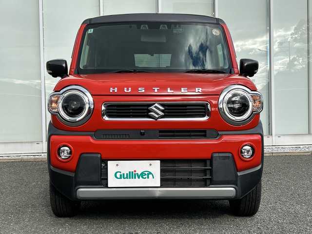 スズキ ハスラー HYBRID X ターボ 福岡県 2020(令2)年 4.7万km バーミリオンオレンジ/ガンメタリック2トーン メーカーオプション9インチナビ/（DISC/フルセグ/AM/FM/Bluetooth//USB/iPod/SmartphoneLink）/アラウンドビューモニター/ビルドインETC/前後ドライブレコーダー/デュアルカメラブレーキサポート/横滑り防止装置/レーンキープアシスト/クリアランスソナー/LEDヘッドライト/フォグランプ/クルーズコントロール/パドルシフト/ステアリングスイッチ/D/N席シートヒーター/レザー調シートカバー/電動格納ミラー/ドアバイザー