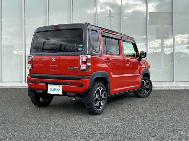 スズキ ハスラー HYBRID X ターボ 福岡県 2020(令2)年 4.7万km バーミリオンオレンジ/ガンメタリック2トーン メーカーオプション9インチナビ/（DISC/フルセグ/AM/FM/Bluetooth//USB/iPod/SmartphoneLink）/アラウンドビューモニター/ビルドインETC/前後ドライブレコーダー/デュアルカメラブレーキサポート/横滑り防止装置/レーンキープアシスト/クリアランスソナー/LEDヘッドライト/フォグランプ/クルーズコントロール/パドルシフト/ステアリングスイッチ/D/N席シートヒーター/レザー調シートカバー/電動格納ミラー/ドアバイザー