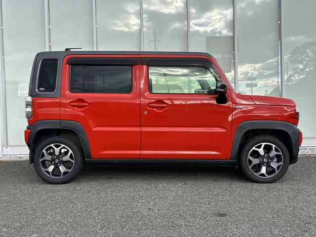スズキ ハスラー HYBRID X ターボ 福岡県 2020(令2)年 4.7万km バーミリオンオレンジ/ガンメタリック2トーン メーカーオプション9インチナビ/（DISC/フルセグ/AM/FM/Bluetooth//USB/iPod/SmartphoneLink）/アラウンドビューモニター/ビルドインETC/前後ドライブレコーダー/デュアルカメラブレーキサポート/横滑り防止装置/レーンキープアシスト/クリアランスソナー/LEDヘッドライト/フォグランプ/クルーズコントロール/パドルシフト/ステアリングスイッチ/D/N席シートヒーター/レザー調シートカバー/電動格納ミラー/ドアバイザー