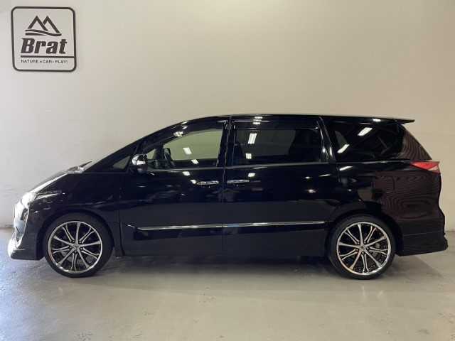 トヨタ エスティマ アエラス プレミアム 宮崎県 2016(平28)年 5.9万km ブラック AIS検査済み/【2502019317】/ワンオーナー/MTモード付/純正AW/モデリスタエアロ（フロント・リアアンダー）/フロントフォグランプ/LEDヘッドライト/オートライト/両側パワスラ/純正フロアマット/ウォークスルー/3列シート/ハーフレザーシート/スマートキー/AC100V電源/オットマン/後席モニター/Bluetooth接続/フルセグ/ETC(通常）/コーナーセンサー/盗難防止装置/バックカメラ/レーンキープアシスト/衝突被害軽減ブレーキ/20AW ワーク　シュバートＳＣ６(社外）/アクセレラ PHI-R　（社外）/社外パーツ取付有