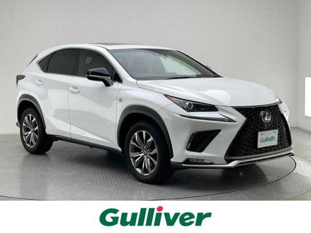 レクサス ＮＸ 300 Fスポーツ 兵庫県 2018(平30)年 4.3万km ホワイトノーヴァガラスフレーク 純正メーカーナビ/CD/DVD/SD/Bluetooth/バックカメラ/サイドカメラ/サンルーフ/衝突軽減システム/ブラインドスポットモニター/レーンキープアシスト/アクティブサウンドコントロール(ASC)/クルーズコントロール/レザーシート/シートヒーター/エアーシート/パワーシート/パドルシフト/ステアリングスイッチ/ドライブレコーダー前後/プッシュスタート/ETC2.0