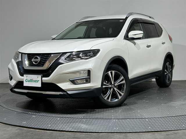 日産 エクストレイル 20Xi 愛媛県 2018(平30)年 5.9万km ブリリアントホワイトパール ・９型ナビ/（フルセグＴＶ・ＢＴ・ＣＤ・ＤＶＤ・ＦＭ・ＡＭ・ＳＤ・ＵＳＢ・ＡＵＸ）/・カプロンシート/・全方位カメラ　/・ＥＴＣ　/・前方ドラレコ　/・１１型後席モニター　/・プロパイロット　/・レーダークルコン　/・レーンキープアシスト/・パワーバックドア/・2WD・4WD切り替え/・デジタルインナーミラー/・スペアキー