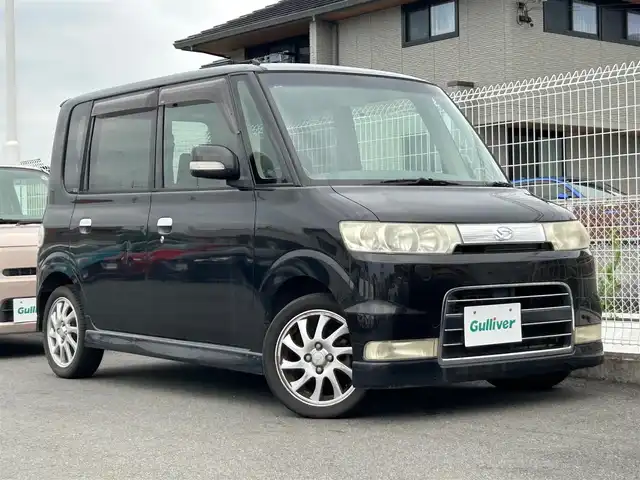 ダイハツ タント カスタム VSターボ 静岡県 2007(平19)年 14.8万km ブラックマイカ 社外ＨＤＤナビ（Ｂｌｕｅｔｏｏｔｈ、ＣＤ、ＤＶＤ、ＴＶ、ＨＤＤミュージックサーバー）/ターボ/純正アルミホイール/ＥＴＣ/純正フロアマット/ハーフレザーシート/ダブルエアバック/ベンチシート/パワーステアリング/パワーウィンドウ/リモコンキー/ABS/ハロゲンヘッドライト