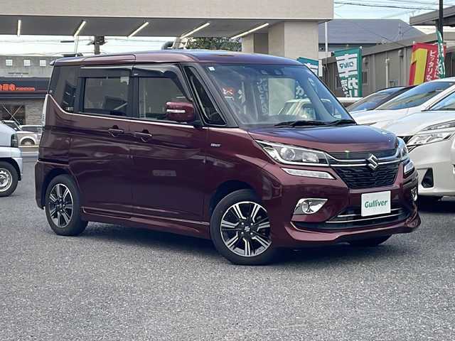 スズキ ソリオ バンディット HV MV 大阪府 2019(平31)年 8.8万km クラレットレッドM ワンオーナー/プッシュスタート/アラウンドビューモニター/片側パワースライドドア/コーナーセンサー/ドライブレコーダー/デジタルインナーミラー/レーダークルーズコントロール/パドルシフト/社外SDメモリナビ/-フルセグTV/CD/DVD/AM/FM/Bluetooth/運転席シートヒーター/ビルトインETC/ステアリングリモコン/革巻きステアリング/純正マット/電格ミラー/ドアバイザー/イモビライザー