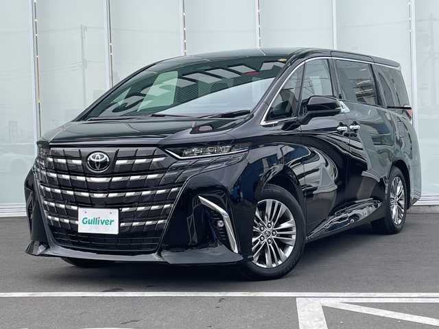 トヨタ アルファード Z 神奈川県 2025(令7)年 0.7万km ブラック 純正ナビ　/全方囲カメラ　/Bluetooth　/AppleCarPlay　/AndroidAuto　/ETC2.0　/快適温熱シート　/ベンチレーションシート　/ステアリングヒーター/レーダークルーズ　/ガラスルーフ/電動サイドシェード/デジタルインナーミラー