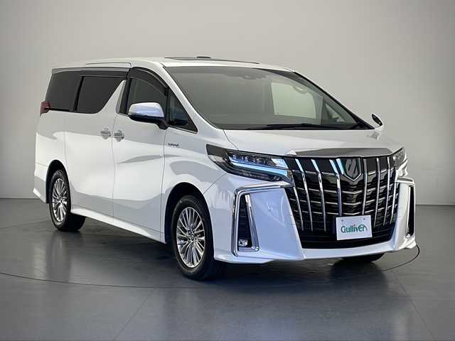 トヨタ アルファードハイブリット SR 長野県 2019(平31)年 5.2万km ホワイトパールクリスタルシャイン ４WD/純正ナビ/ＣＤ・ＤＶＤ再生/Bluetooth Audio/フルセグTV/バックカメラ/プリクラッシュセーフティ/レーダークルーズコントロール/ブラインドスポットモニター/レーンディパーチャーアラート/サンルーフ/両側パワースライドドア/パワーバックドア/パワーシート/シートヒーター/エアシート/ドライブレコーダー/デジタルインナーミラー/スマートキー/サンルーフ/ETC2.0/LEDライト/オートライト