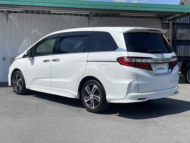 ホンダ オデッセイ G エアロパッケージ 長野県 2015(平27)年 7.9万km ホワイトオーキッドパール 純正ナビ/両側パワースライドドア/純正１７インチアルミ/バックカメラ/ビルトインETC/社外アルミ付き冬タイヤ積込/保証書・取説