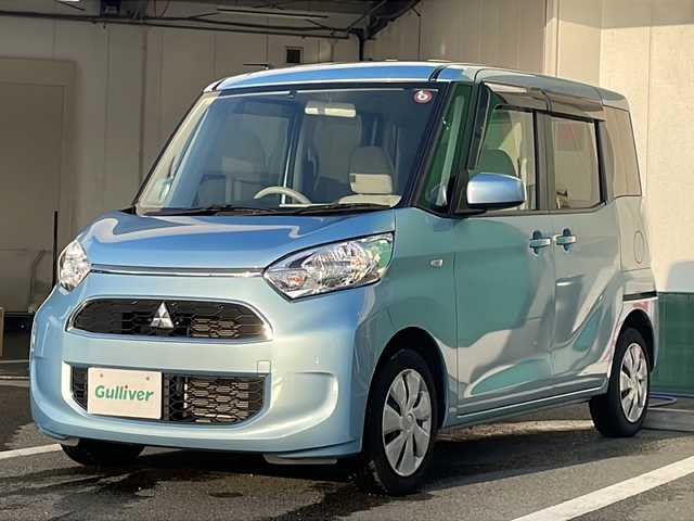 三菱 ｅＫスペース M e－アシスト 京都府 2018(平30)年 4.4万km ウィーターブルーM SDナビ/(AM/FM/TV/BT/CD)/ETC/両側スライドドア/アイドリングストップ/スペアキー/キーレス