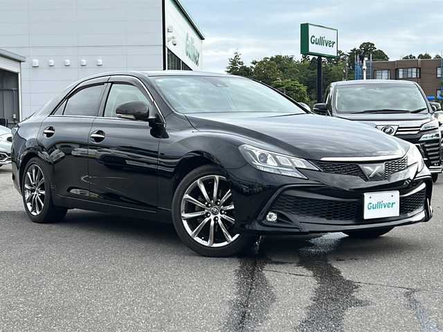 トヨタ マークＸ 250S 石川県 2017(平29)年 7.6万km ブラック セーフティセンスパッケージ/・プリクラッシュセーフティシステム/・レーンディパーチャーアラート/・オートマチックハイビーム/・レーダークルーズコントロール/デジタルインナーミラー/社外メモリナビゲーション/【CD・DVD・Bluetooth・SD・フルセグTV】/型番：AVIC-RZ77/前席パワーシート/前席シートヒーター/純正ビルトインETC/社外前後ドライブレコーダー/スマートキー/・プッシュスタート/LEDヘッドライト/・オートライト/・LEDフォグランプ/皮調シートカバー/ディーラーオプション18インチAW装着/純正ドアバイザー/純正フロアマット/取扱説明書/新車時保証書