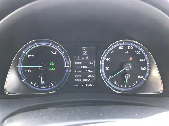 トヨタ ハリアー ハイブリッド エレガンス 富山県 2014(平26)年 8万km シルバーM TRDエアロ/純正ナビ/フルセグTV/Bluetooth/バックカメラ/クルーズコントロール/ハーフレザーシート/パワーシート/革巻きステアリング/ステアリングスイッチ/プッシュスタート/スマートキー/LEDヘッドライト/オートライト/ETC