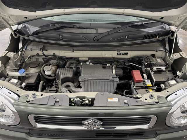 スズキ ハスラー HYBRID G 三重県 2021(令3)年 4.5万km クールカーキPM マイルドハイブリッド/FF/インパネCVT/イクリプス 7インチナビ AVN-LS01W/（CD/DVD/FM/AM/TV/Bluetooth/外部機器）/ドライブレコーダー 前方/ビルトイン ETC/スズキセーフティサポート/・デュアルカメラブレーキサポート/・車線逸脱警報機能／ふらつき警報機能/・リヤパーキングセンサー/・標識認識機能（車両進入禁止、はみ出し通行禁止、最高速度、一時停止）/・先行車発進お知らせ機能/など/装備/・シートヒーター（D/N）/・オートエアコン/・オートライト/・ハイビームアシスト/・ステアリングスイッチ/・プッシュスタート/・電動格納ドアミラー/・スマートキーx1/・純正15inchスチールホイール/など