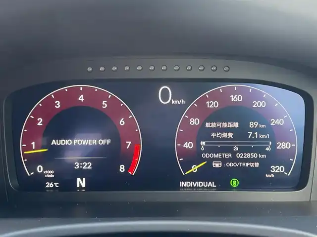 ホンダ シビック タイプR 福岡県 2023(令5)年 2.3万km レーシングブルーパール ワンオーナー/HONDAコネクトディスプレイナビ/　【Bluetooth/FM/USB/スマホ連携】/ブラインドスポットモニター/衝突軽減ブレーキ/アダブティブクルーズコントロール/パーキングセンサーシステム/オートハイビーム/路外逸脱抑制機能/車線維持支援システム/先行車発進お知らせ機能/歩行者事故低減ステアリング/後退出庫サポート/10.2インチデジタルグラフィックメーター/TYPE Rロゴスエードスポーツシート/電子制御パーキングブレーキ/純正19インチアルミ/純正オートLEDヘッドライト/純正アルカンターラ巻きステアリングホイール/純正トリプルマフラー/スマートキー/プッシュスタート/保証書/取扱説明書/スペアキー１本