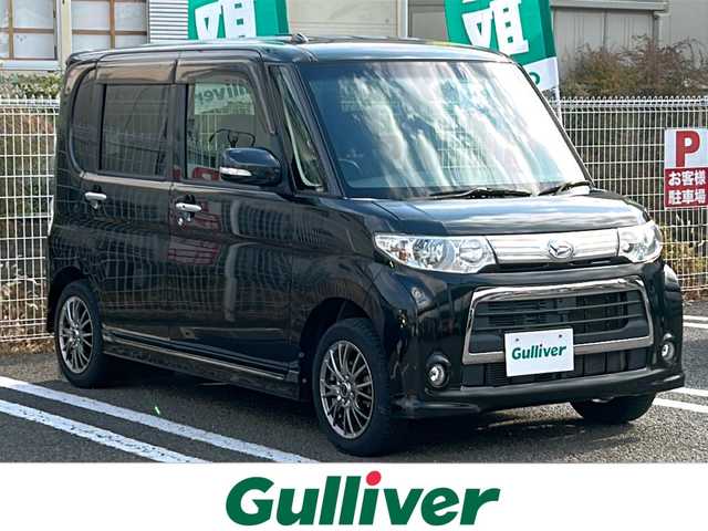 ダイハツ タント カスタム X 兵庫県 2012(平24)年 8.5万km ブラックマイカメタリック 純正ナビ/CD/DVD/Bluetooth/フルセグTV/バックカメラ/パワースライドドア/ETC/HID/ドライブレコーダー/スマートキー/スペアキー1本/純正フロアマット