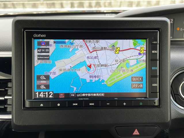 ホンダ Ｎ ＢＯＸ カスタム L 山口県 2022(令4)年 3.8万km クリスタルブラックパール 純正SDナビ【VXM-215ci】/・AM/FM/USB/SD/iPod/CD/Bluetooth/ETC/ドライブレコーダー/バックカメラ/純正フロアマット/純正アルミホイール/前席シートヒーター/スマートキー/プッシュアップスタート/片側パワースライドドア/ドアバイザー/Honda SENSING/　・アダプティブクルーズコントロール/　・車線逸脱抑制機能/　・車線維持支援システム（LKAS）/　・衝突軽減ブレーキ/　・オートハイビーム