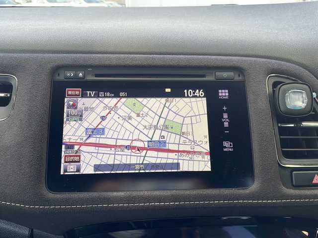 ホンダ ヴェゼル ハイブリッド RS ホンダセンシング 愛知県 2017(平29)年 3.5万km モルフォブルーP 純正HDDナビ/【フルセグ・DVD再生可・CD・Bluetooth】/バックカメラ/ビルトインETC/ホンダセンシング/【アダプティブクルーズコントロール・車線維持支援システム・路外逸脱抑制機能・歩行者事故逓減ステアリング・標識認識機能・先行車発進お知らせ機能・衝突被害ブレーキ・誤発進抑制機能】/前方ドライブレコーダー/社外マフラー（ＮＯ－ＢＬＥＳＳＥ）　/ステアリングスイッチ　/純正フロアマット　/プッシュスタート/スマートキー/新車保証書/取扱説明書