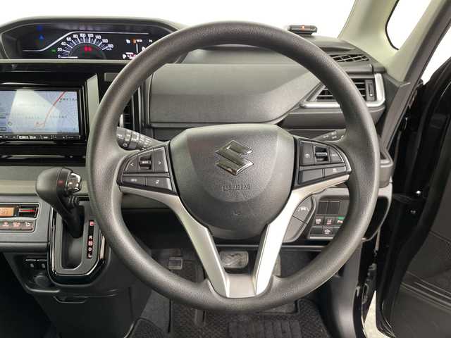 スズキ ソリオ HV MX 道央・札幌 2025(令7)年 1.9万km 黒 ・４ＷＤ　/・スズキセーフティーサポート　/・デュアルセンサーブレーキサポートII/・アダプティブクルーズコントロール/・社メモリナビ（BT/フルセグTV/USB)/・バックカメラ　/・左側パワースライドドア　/・オートライト　/・シートヒーター　/・パーキングソナー　/・社外ドライブレコーダー（前のみ）