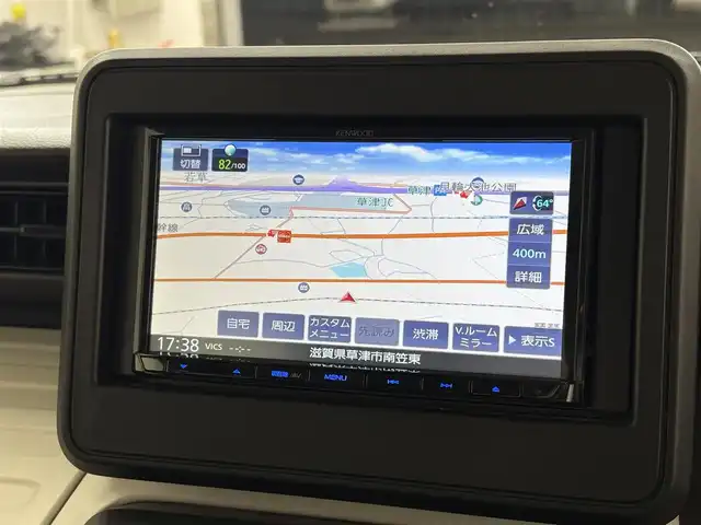 スズキ スペーシア HYBRID G 滋賀県 2023(令5)年 1万km アーバンブラウンパールメタリック 社外7型ナビ/（BT/CD/DVD/SD/ワンセグ）/バックカメラ/ETC/衝突被害軽減ブレーキ/レーンキープアシスト/横滑り防止装置/オートライト/アイドリングストップ/ライトレベライザー/クリアランスソナー