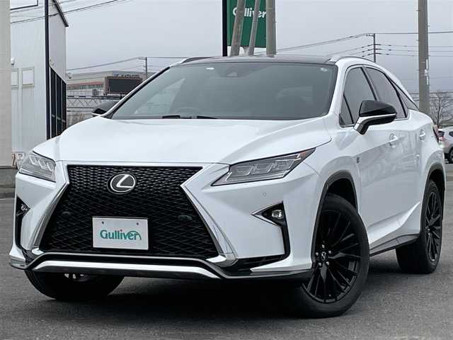 レクサス ＲＸ 200t Fスポーツ 道央・札幌 2015(平27)年 7.5万km ホワイトノーヴァガラスフレーク ４WD/サンルーフ/純正メーカーナビ/CD/DVD/BT/フルセグ/プリクラッシュセーフティ/横滑り防止装置/レーダークルーズコントロール/レーンキープアシスト/クリアランスソナー/ブラインドスポットモニター/バック/サイドカメラ（左のみ）/ビルトインETC2.0/デフロック/アイドリングストップ/DRIVEMODE切替/HUD/パワーバックドア/前席パワーシート/前席シートヒーター/前席エアシート/D席メモリーシート/レザーシート/革巻きステアリング/ステアリングリモコン/パドルシフト/ハンドルヒーター/AC100V/電動パーキング/ブレーキホールド/MTモード付AT/プッシュスタート/リモートスタート/3眼LEDヘッドライト/オートライト/オートハイビーム/フォグランプ/電動格納ミラー/ヒーテッドドアミラー/ウィンカーミラー/フロアマット/純正AW付冬タイヤ積込/235/55/R20/2017年/山6mm