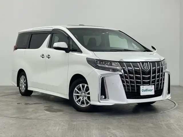 トヨタ アルファード S Cパッケージ 群馬県 2023(令5)年 2.8万km ホワイトパールクリスタルシャイン ツインサンルーフ　純正９型ディスプレイオーディオ　バックカメラ　レザーステアリング　シートヒーター　エアーシート　両側電動スライド　電動リアゲート　オットマン　アダプティブクルーズコントロール　禁煙車