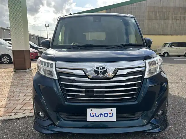 トヨタ ルーミー カスタムG－T 新潟県 2017(平29)年 10万km レーザーブルークリスタルシャイン (株)IDOMが運営する【じしゃロン新潟店】の自社ローン専用車両になります。/こちらは現金またはオートローンご利用時の価格です。自社ローンご希望の方は別途その旨お申付け下さい/プッシュスタート/スマートキー/スペアキー/純正ナビ/バックカメラ/Bluetooth接続可能/DVD視聴可能(走行時不可)/CD、AM、FM視聴可能/フルセグテレビ/クルーズコントロール/両側スライドドア/フルフラット/ウインカーミラー/純正AW/純正LEDヘッドライト