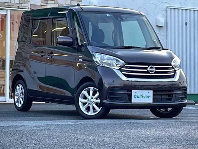 日産 デイズ ルークス X Vセレクション 徳島県 2019(平31)年 2.7万km アッシュブラウンM 純正9型SDナビ　MM318D-W/（BT/フルセグ/DISC/ラジオ）/全周囲カメラ/前後コーナーセンサー/アイドリングストップ/両側電動スライドドア/ドライブレコーダー/純正14インチアルミホイール/ドアバイザー/サンシェード/純正フロアマット/アイドリングストップ/ステアリングリモコン