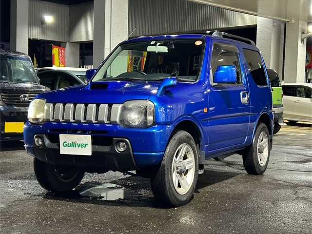 スズキ ジムニー XC 道東・釧路十勝 2008(平20)年 6.9万km パールメタリックカシミールブルー 社外CD/USB/AUX/ミラーヒーター/バイザー/キーレス/ライトレベライザー/純正フォグランプ/電格ミラー/社外アルミ付冬タイヤ積込