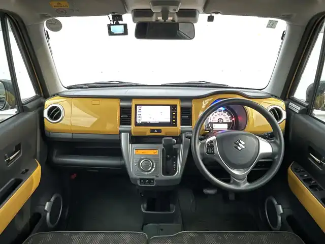 スズキ ハスラー F リミテッド 滋賀県 2017(平29)年 6.7万km アクティブイエロー/ホワイト2トーンルーフ ４WD/純正ナビ/・Bluetooth/ワンセグ/・CD/DVD/バックカメラ/ステアリングリモコン/前後ドライブレコーダー/ETC/前席シートヒーター/LEDオートライト/デュアルカメラブレーキサポート/スマートキー/社外AW付サマータイヤ積載