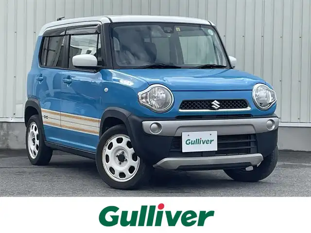 スズキ ハスラー G ターボ 山形県 2014(平26)年 6.7万km サマーブルーM ワンオーナー/レーダーブレーキサポート/カロッツェリアカーオーディオ/　　【CD USB AUX】/オートライト/シートヒーター/アイドリングストップ/IC付ターボ/電動格納ミラー/AAC/スマートキー