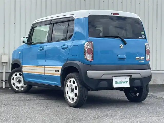 スズキ ハスラー G ターボ 山形県 2014(平26)年 6.7万km サマーブルーM ワンオーナー/レーダーブレーキサポート/カロッツェリアカーオーディオ/　　【CD USB AUX】/オートライト/シートヒーター/アイドリングストップ/IC付ターボ/電動格納ミラー/AAC/スマートキー