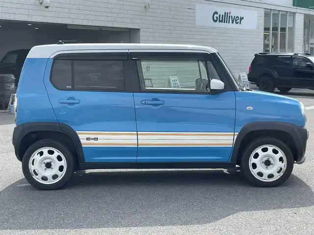 スズキ ハスラー G ターボ 山形県 2014(平26)年 6.7万km サマーブルーM ワンオーナー/レーダーブレーキサポート/カロッツェリアカーオーディオ/　　【CD USB AUX】/オートライト/シートヒーター/アイドリングストップ/IC付ターボ/電動格納ミラー/AAC/スマートキー