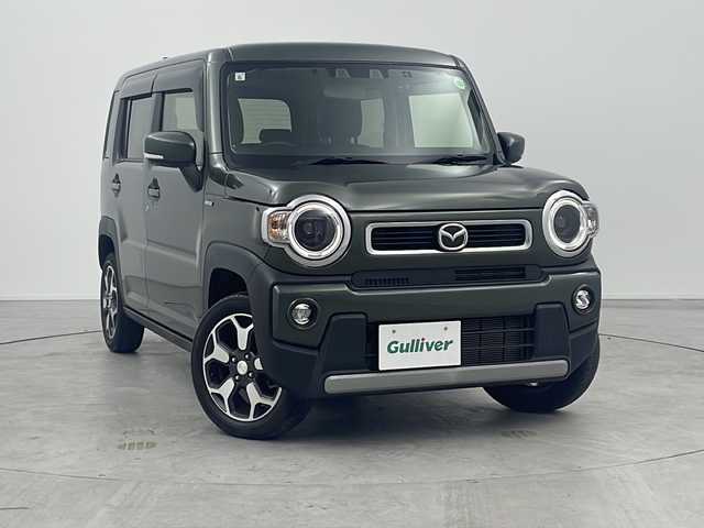 マツダ フレア クロスオーバー ハイブリッド XS 三重県 2021(令3)年 3.4万km クールカーキパールメタリック 禁煙車/Panasonic７インチＳＤナビ(CN-RZ765W)/・Ｂｌｕｅｔｏｏｔｈ・ＣＤ／ＤＶＤ・TV・AM/FM・SD・USB/衝突軽減ブレーキ/レーンキープアシスト/コーナーセンサー/前後ドラレコ(ZDR035)/アイドリングストップ/前席シートヒーター/ビルドインＥＴＣ/純正15インチアルミホイール/スマートキー/プッシュスタート/スペアキー/電動格納ミラー/ドアバイザー/フォグランプ