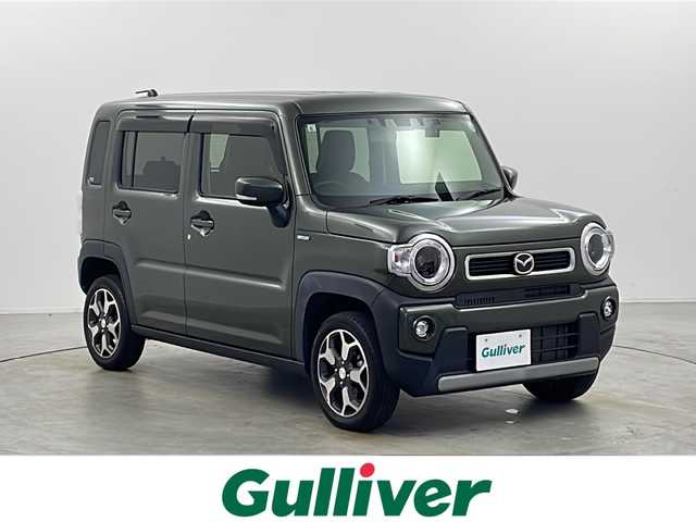 マツダ フレア クロスオーバー ハイブリッド XS 栃木県 2021(令3)年 3.4万km クールカーキパールメタリック ワンオーナー/社外7インチSDナビ(Panasonic CN-RZ765W)/・Bluetooth/・フルセグTV/・AM/FM/・SD/・USB/セーフティサポート/・誤発進抑制/・デュアルカメラブレーキサポート/・車線逸脱警報/・ハイビームアシスト/・標識認識/・ふらつき警報/前後ドライブレコーダー(COMTEC ZDR035)/ビルトインETC/シートヒーター(D/N席)/ドアバイザー/アイドリングストップ/純正15インチアルミホイール/純正フロアマット/サイド+カーテンエアバッグ/スマートキー×2本/保証書、取扱説明書