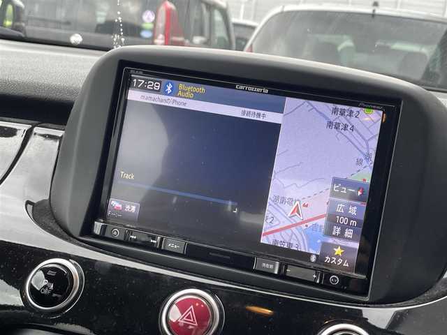 フィアット ５００Ｘ ポップスター 滋賀県 2016(平28)年 4.9万km 黒 社外ナビ/CD.DVDBluetooth.フルセグ/バックカメラ/ETC/純正17インチAW/コーナーセンサー/革巻きステアリング/フォグライト/オートライト