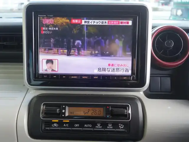 スズキ スペーシア HYBRID X 静岡県 2021(令3)年 6.8万km オフブルーM 禁煙車/スズキセーフティサポート/両側パワースライドドア/ディーラー純正 SDナビ（CN-RZ865）/　CD/DVD/BT/SD/USB/Ipod/フルセグTV/バックカメラ/社外ETC/社外コムテック前後ドライブレコーダー（ZDR025)/Clazzio革調シートカバー（前席）/2列目ロールサンシェード/純正ベースキャリア/純正フロアマット/純正ドアバイザー/保証書/取扱説明書