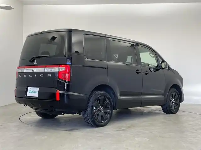三菱 デリカＤ：５ ブラックエディション 埼玉県 2025(令7)年 0.5万km アメジストブラック ＡＬＰＩＮＥ１１インチナビ　マルチアラウンドモニター　ＢＳＭ　電動ステップ　ＥＴＣ　前後ドラレコ　黒レザー　ｅアシスト　レーダークルーズ　シートヒーター　ステアリングヒーター　ＨＤＭＩ　ＡＣ１００Ｖ