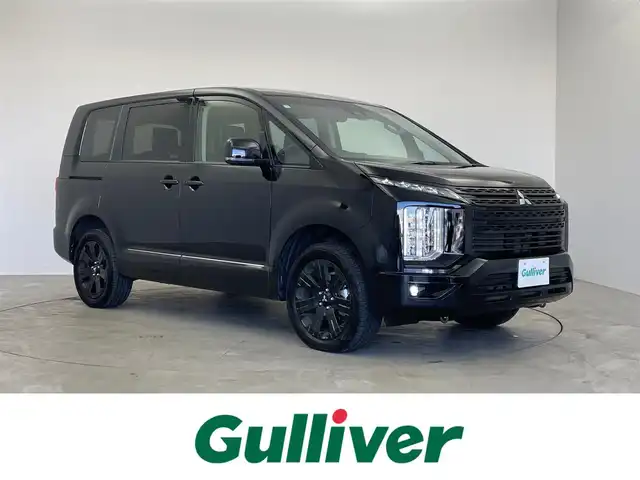 三菱 デリカＤ：５ ブラックエディション 埼玉県 2025(令7)年 0.5万km アメジストブラック ＡＬＰＩＮＥ１１インチナビ　マルチアラウンドモニター　ＢＳＭ　電動ステップ　ＥＴＣ　前後ドラレコ　黒レザー　ｅアシスト　レーダークルーズ　シートヒーター　ステアリングヒーター　ＨＤＭＩ　ＡＣ１００Ｖ