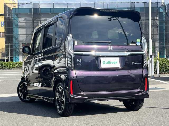 ホンダ Ｎ ＢＯＸ カスタム G EX ターボ ホンダセンシング 愛媛県 2020(令2)年 2.9万km プレミアムベルベットパープル・パール ワンオーナー/プッシュスタート/純正ナビ（AM/FM/CD/DVD/USB/Bluetooth/フルセグTV）/バックカメラ/両側パワースライドドア/ETC/クルーズコントロール/横滑り防止装置/レーンキープアシスト/オートライト/ステアリングスイッチ/レザー調シートカバー/純正アルミホイール