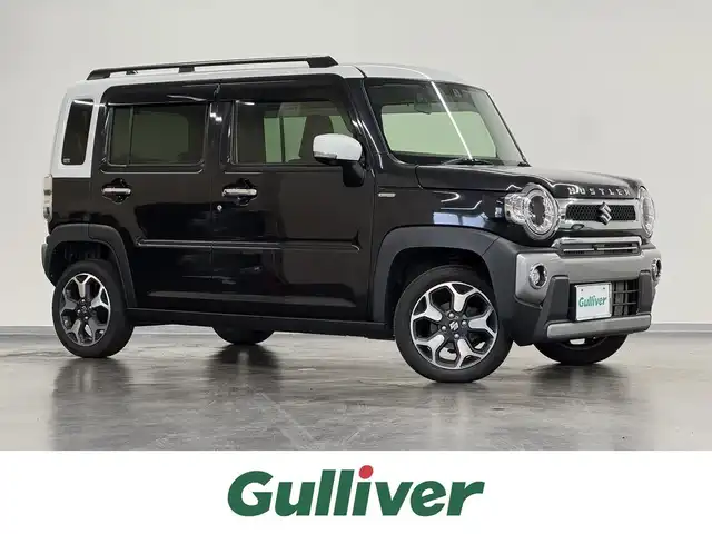 スズキ ハスラー Jスタイル ターボ 三重県 2021(令3)年 5.7万km ブルーイッシュブラックパール マイルドハイブリッド・ターボ/フルタイム4WD（前輪駆動ベース）/MTモード付インパネCVT/純正9インチナビ/（CD/DVD/FM/AM/Bluetooth/USB/iPod/SmartDeviceLink/Apple CarPlay/AndroidAuto）/【OP】全方位モニター/ドライブレコーダー 前後/ビルトイン ETC/【OP】ルーフレール/スズキセーフティサポート/・デュアルカメラブレーキサポート/・車線逸脱警報機能／ふらつき警報機能／車線逸脱抑制機能/・アダプティブクルーズコントロール（全車速追従機能付）/・リヤパーキングセンサー/・標識認識機能（車両進入禁止、はみ出し通行禁止、最高速度、一時停止）/など/装備/【4WD車限定装備】/●スノーモードスイッチ/●グリップコントロール/●ヒルディセントコントロール/その他装備/・シートヒーター（D/N）/・オートエアコン/・オートライト/・LED ヘッドランプ＋フロントフォグランプ/・ハイビームアシスト/・パドルシフト/・ステアリングスイッチ/・プッシュスタート/・電動格納ドアミラー（ウインカーランプ付）/・純正15inAW/・保/取/ナビ取/・スマートキーx2/など