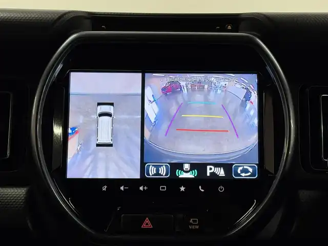 スズキ ハスラー Jスタイル ターボ 三重県 2021(令3)年 5.7万km ブルーイッシュブラックパール マイルドハイブリッド・ターボ/フルタイム4WD（前輪駆動ベース）/MTモード付インパネCVT/純正9インチナビ/（CD/DVD/FM/AM/Bluetooth/USB/iPod/SmartDeviceLink/Apple CarPlay/AndroidAuto）/【OP】全方位モニター/ドライブレコーダー 前後/ビルトイン ETC/【OP】ルーフレール/スズキセーフティサポート/・デュアルカメラブレーキサポート/・車線逸脱警報機能／ふらつき警報機能／車線逸脱抑制機能/・アダプティブクルーズコントロール（全車速追従機能付）/・リヤパーキングセンサー/・標識認識機能（車両進入禁止、はみ出し通行禁止、最高速度、一時停止）/など/装備/【4WD車限定装備】/●スノーモードスイッチ/●グリップコントロール/●ヒルディセントコントロール/その他装備/・シートヒーター（D/N）/・オートエアコン/・オートライト/・LED ヘッドランプ＋フロントフォグランプ/・ハイビームアシスト/・パドルシフト/・ステアリングスイッチ/・プッシュスタート/・電動格納ドアミラー（ウインカーランプ付）/・純正15inAW/・保/取/ナビ取/・スマートキーx2/など