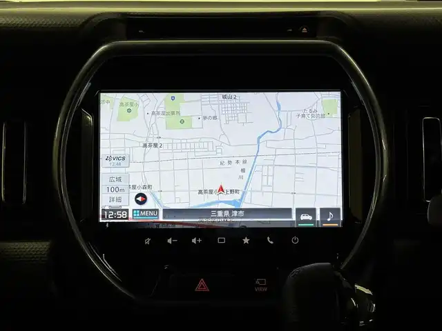 スズキ ハスラー Jスタイル ターボ 三重県 2021(令3)年 5.7万km ブルーイッシュブラックパール マイルドハイブリッド・ターボ/フルタイム4WD（前輪駆動ベース）/MTモード付インパネCVT/純正9インチナビ/（CD/DVD/FM/AM/Bluetooth/USB/iPod/SmartDeviceLink/Apple CarPlay/AndroidAuto）/【OP】全方位モニター/ドライブレコーダー 前後/ビルトイン ETC/【OP】ルーフレール/スズキセーフティサポート/・デュアルカメラブレーキサポート/・車線逸脱警報機能／ふらつき警報機能／車線逸脱抑制機能/・アダプティブクルーズコントロール（全車速追従機能付）/・リヤパーキングセンサー/・標識認識機能（車両進入禁止、はみ出し通行禁止、最高速度、一時停止）/など/装備/【4WD車限定装備】/●スノーモードスイッチ/●グリップコントロール/●ヒルディセントコントロール/その他装備/・シートヒーター（D/N）/・オートエアコン/・オートライト/・LED ヘッドランプ＋フロントフォグランプ/・ハイビームアシスト/・パドルシフト/・ステアリングスイッチ/・プッシュスタート/・電動格納ドアミラー（ウインカーランプ付）/・純正15inAW/・保/取/ナビ取/・スマートキーx2/など