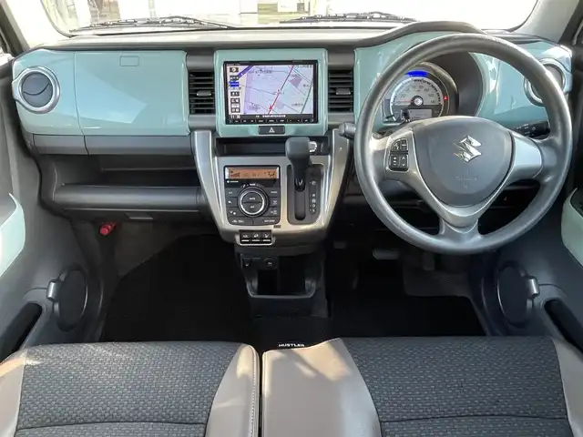 スズキ ハスラー タフワイルド 道央・札幌 2019(令1)年 3.6万km オフブルーメタリック/ブラック 2トーン ・4WD/・純正SDナビ/・CD/DVD/SD/USB/フルセグTV/・Bluetooth接続/・スズキセーフティサポート/・デュアルカメラブレーキサポート/・アラウンドビューモニター/・ヒルディセントコントロール/・グリップコントロール/・レーンキープアシスト/・ステアリングスイッチ/・ハーフレザーシート/・前席シートヒーター/・HIDオートライト/・フォグランプ/・純正フロアマット/・ドアバイザー/・電動格納ミラー/・ミラーヒーター/・スマートキー