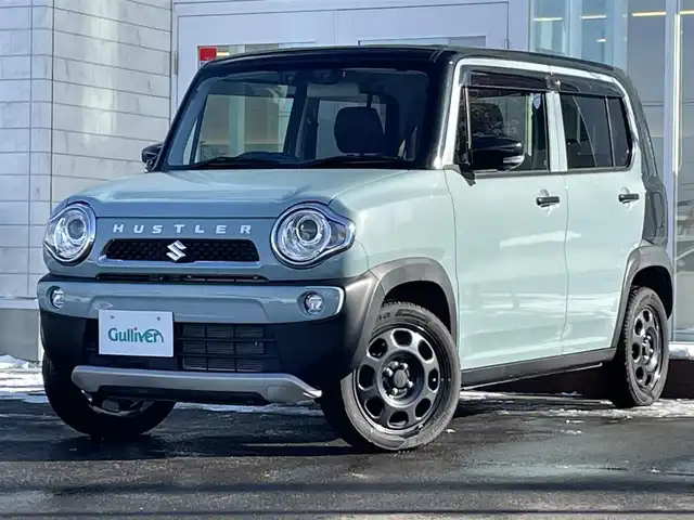 スズキ ハスラー タフワイルド 道央・札幌 2019(令1)年 3.6万km オフブルーメタリック/ブラック 2トーン ・4WD/・純正SDナビ/・CD/DVD/SD/USB/フルセグTV/・Bluetooth接続/・スズキセーフティサポート/・デュアルカメラブレーキサポート/・アラウンドビューモニター/・ヒルディセントコントロール/・グリップコントロール/・レーンキープアシスト/・ステアリングスイッチ/・ハーフレザーシート/・前席シートヒーター/・HIDオートライト/・フォグランプ/・純正フロアマット/・ドアバイザー/・電動格納ミラー/・ミラーヒーター/・スマートキー