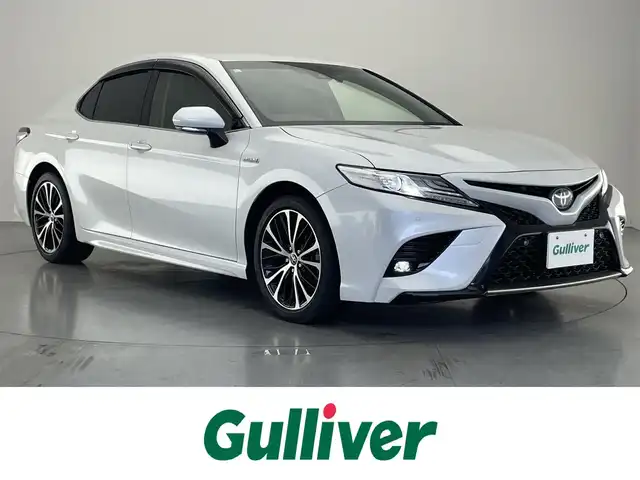 トヨタ カムリ WSレザーパッケージ 愛知県 2019(平31)年 5.3万km プラチナホワイトパールマイカ メーカーナビ　フルセグＴＶ　Ｂｌｕｅｔｏｏｔｈ　バックカメラ　黒革シート　シートヒーター　ブラインドスポットモニター　セーフティセンス　衝突軽減　追従クルコン　ＬＥＤオートライト　純正ドラレコ　禁煙車
