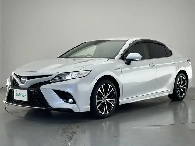 トヨタ カムリ WSレザーパッケージ 愛知県 2019(平31)年 5.3万km プラチナホワイトパールマイカ メーカーナビ　フルセグＴＶ　Ｂｌｕｅｔｏｏｔｈ　バックカメラ　黒革シート　シートヒーター　ブラインドスポットモニター　セーフティセンス　衝突軽減　追従クルコン　ＬＥＤオートライト　純正ドラレコ　禁煙車