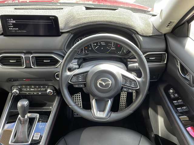 マツダ ＣＸ－５ 20S ブラックトーンED 静岡県 2022(令4)年 3.5万km ソウルレッドクリスタルM 純正ナビ　全方位カメラ付き/・Bluetooth/・フルセグTV/・USB/・AM/・FM/主要装備/・衝突軽減/・レーンキープ/・アラウンドビューモニター/・追従クルコン/・コーナーセンサー/・パワーバックドア/・置くだけ充電/・ETC/・ヒートシーター/・パワーシート/・ハンドルヒーター/・デジタルインナーミラー